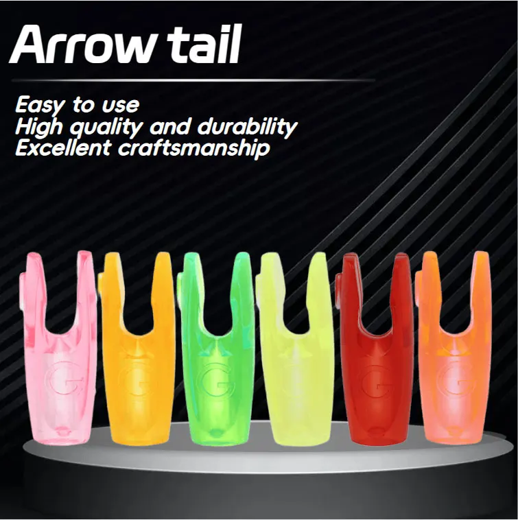 50 Uds flecha Nock tiro con arco flecha Pin Nock reemplazo plástico G flecha colas eje DIY para arco al aire libre caza accesorios de tiro - imagen 5