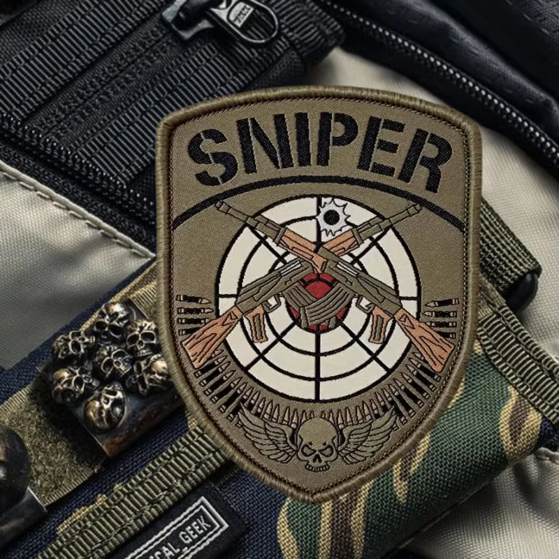 Parche táctico SNIPER velcro para chalecos, gorras y mochilas - imagen 4
