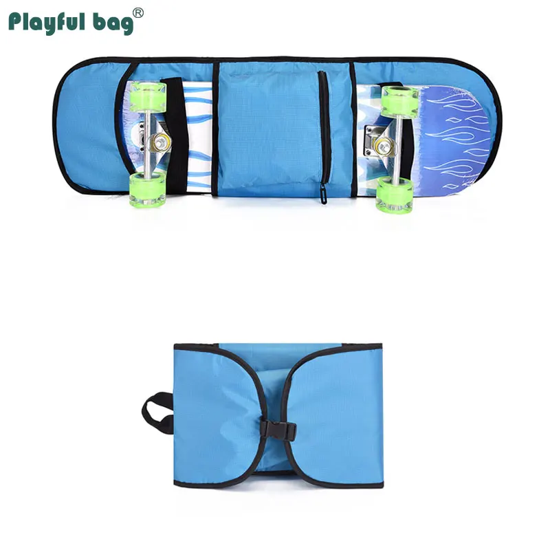 Bolsa para monopatín, Mochila deportiva ligera, reflectante, doble balancín, bolsa para Longboard, resistente al desgaste AMB272 - imagen 5