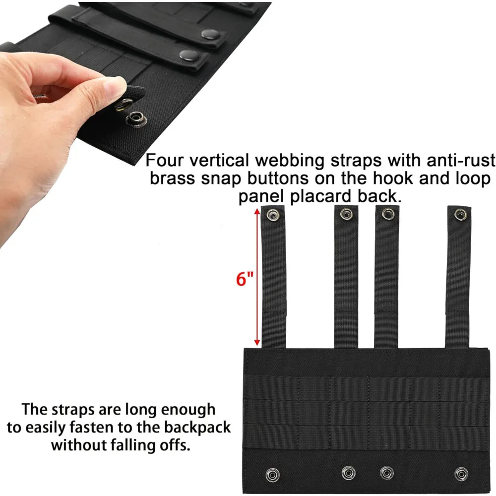 Panel de conexión táctico Molle, placa de montaje, almohadilla de insignia, parches morales, tablero de exhibición de gancho y bucle, sistema MOLLE para caza - imagen 3