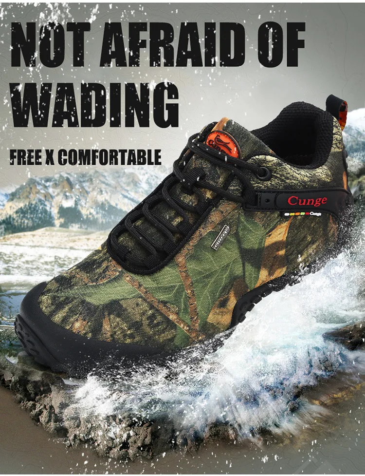 Botas altas de camuflaje para hombre, zapatos militares antisalpicaduras, antideslizantes, para caza, Montañismo - imagen 5