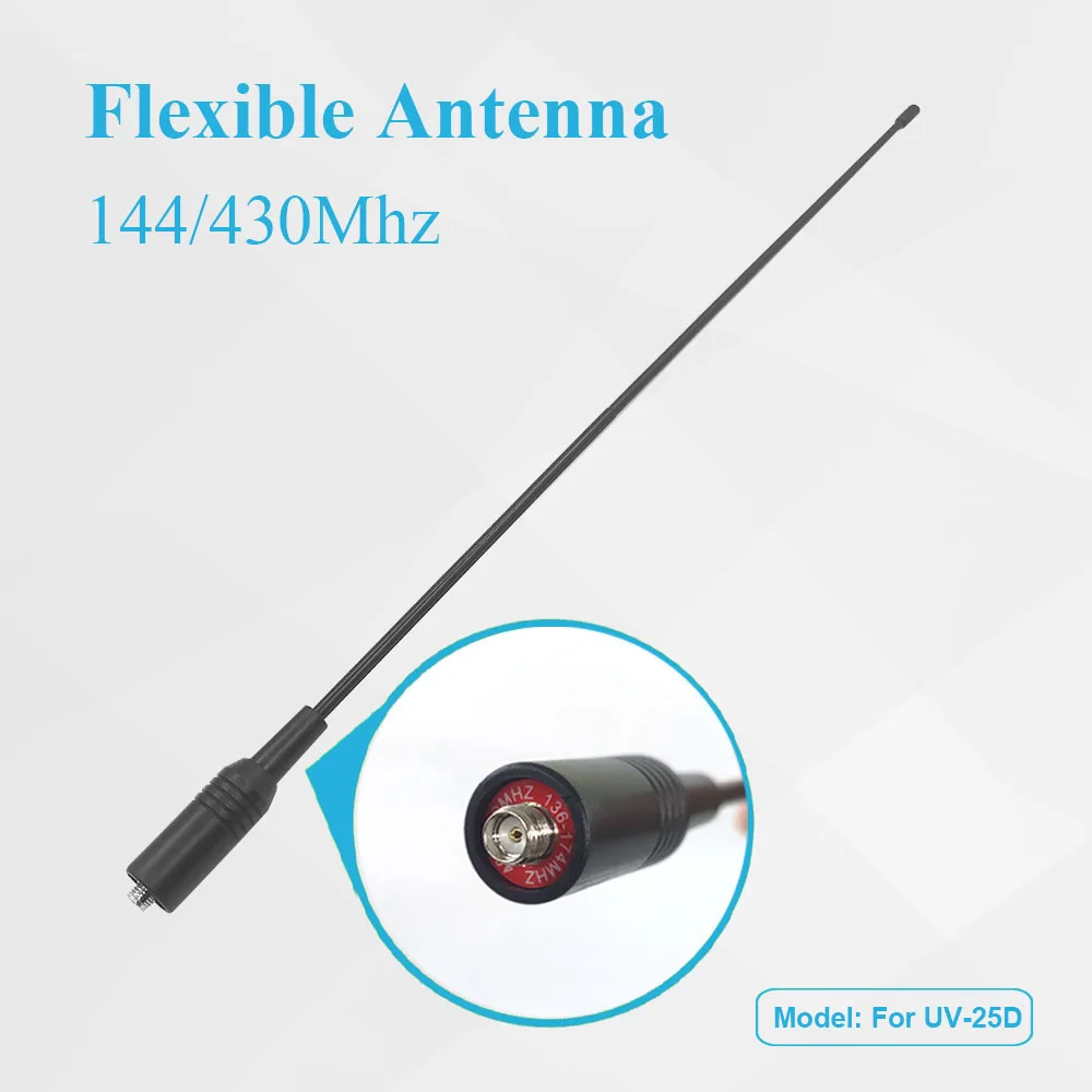Antena UV-25D 100% Original SMA Famale 50ohm 144/430Mhz ganancia (MAX) 2.15dbi/3.0dbi potencia máxima 25W - imagen 4