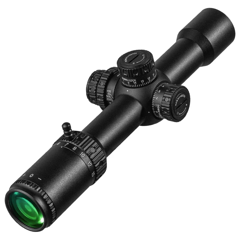 FIRE WOLF nuevo 3-15x32 FFP primer plano Focal alcance táctico caza Riflescope Luneta Parallax Adj torreta bloqueo Reinicio Sights.308 - imagen 5