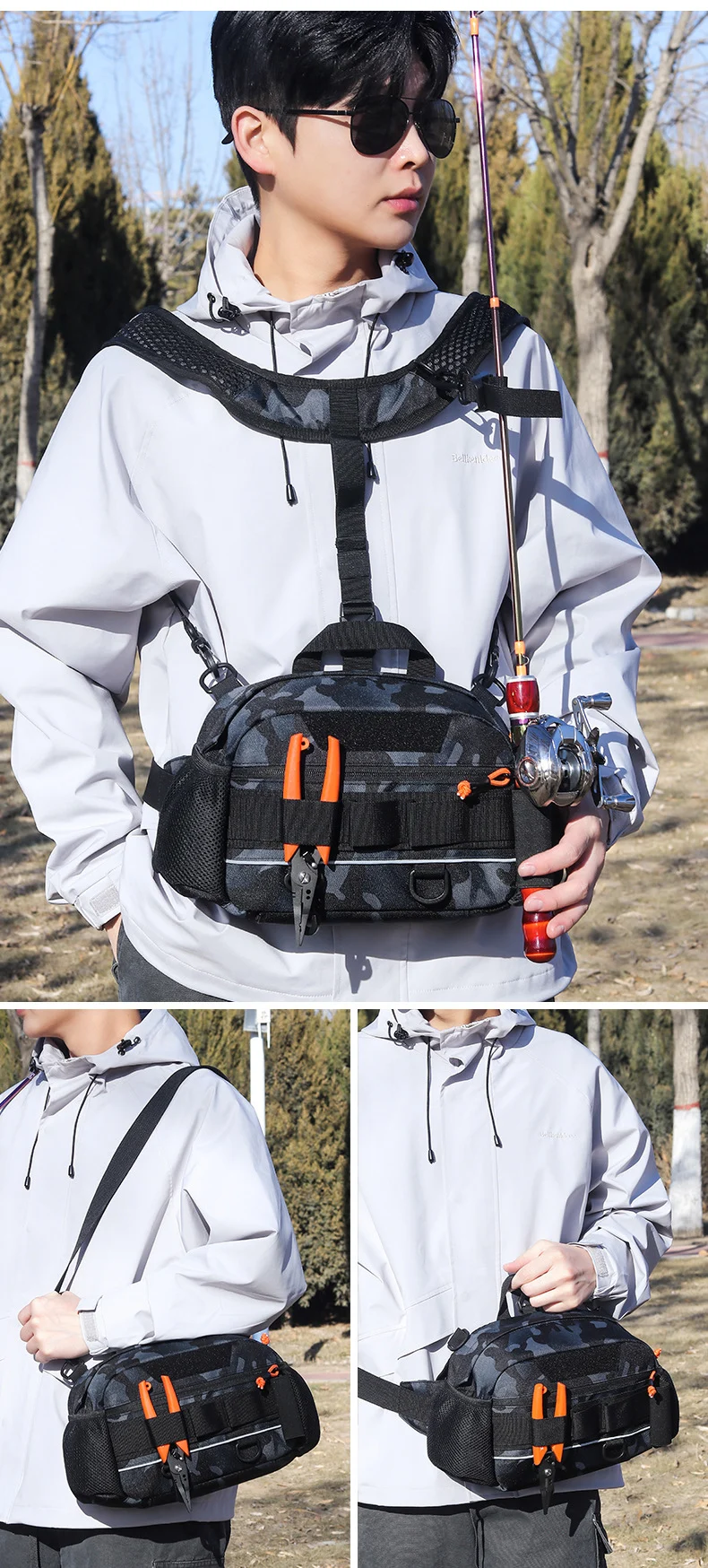 Bolsa desmontable y sistema Molle