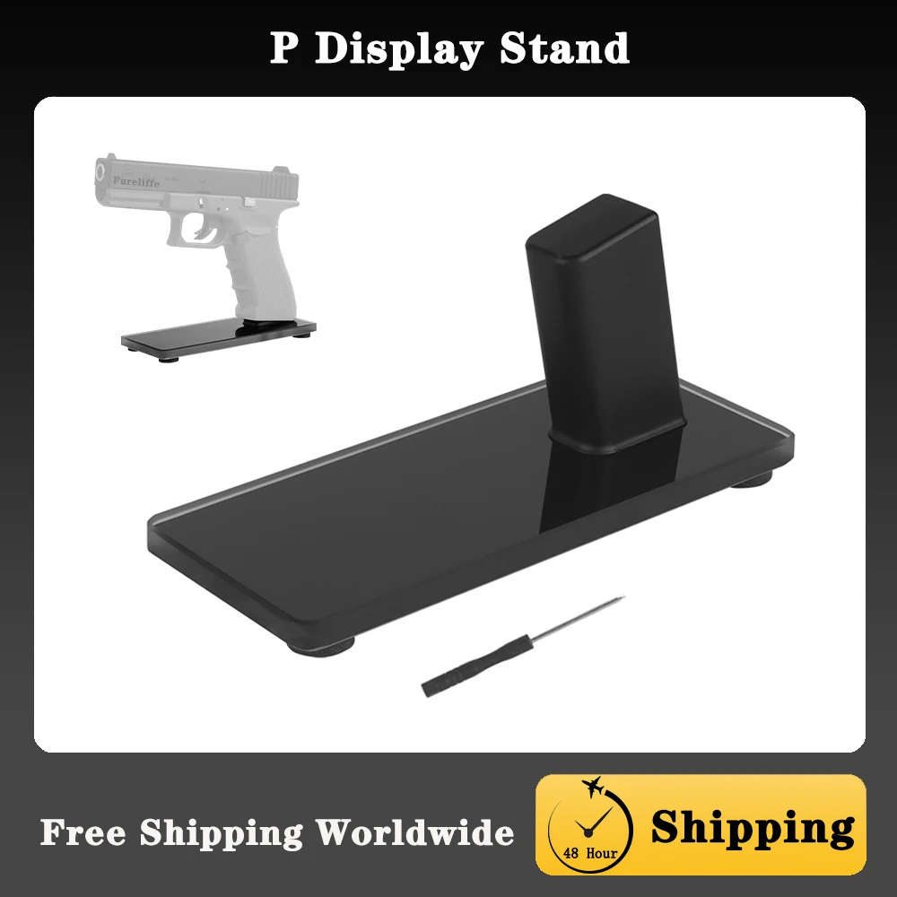 Soporte de exhibición de pistola de caza, estera antideslizante, fácil instalación, mantenimiento de objetos y accesorios decorativos, soporte de almacenamiento de Base de vidrio exquisito