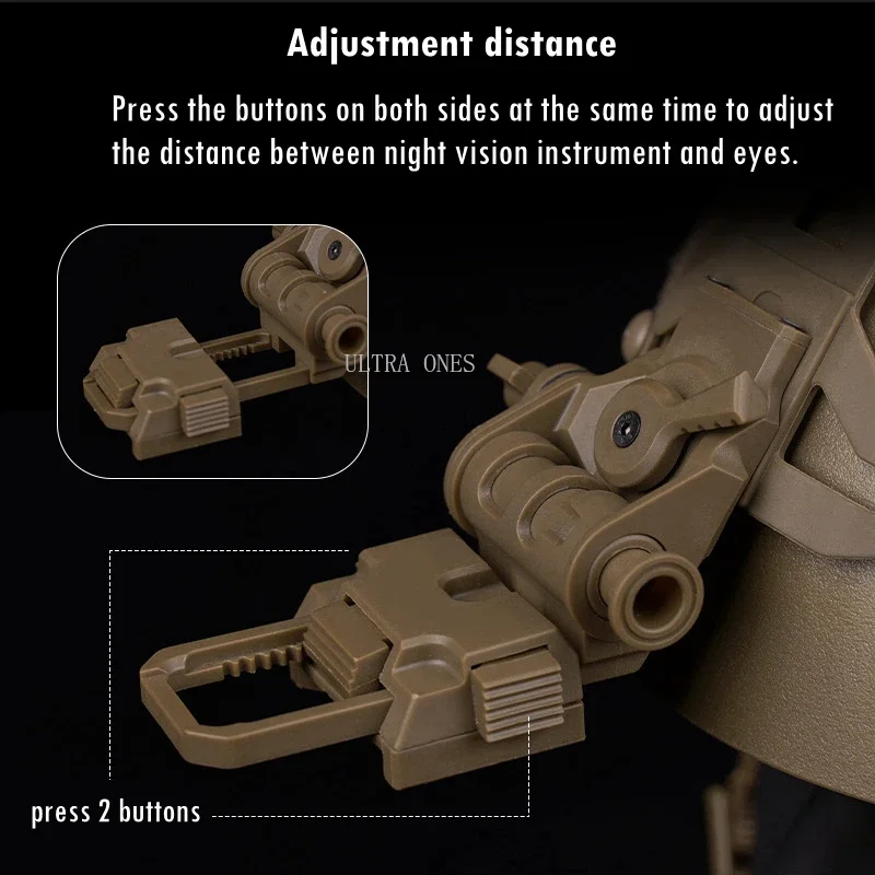 Soporte táctico de visión nocturna para casco de caza al aire libre, montaje NVG para PVS15, PVS18, PGPNVG18 - imagen 5