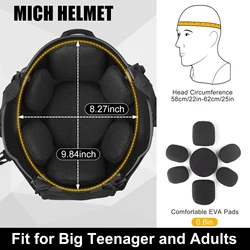 Casco Airsoft MICH FAST con cubierta camuflaje, gafas y pasamontañas