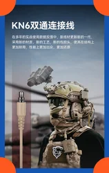 AMP-auricular de doble canal Anti señal, Cable de conexión de interferencia KN6