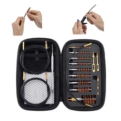 Kit de limpieza de armas multi-calibre con cepillos de cerdas