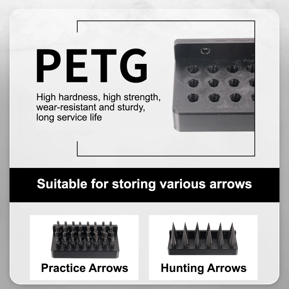 Soporte de flecha de práctica 12/24, soporte de flechas de tiro con arco, soporte de exhibición de flechas montado en la pared, soporte autoadhesivo para puntas de flecha de caza - imagen 3