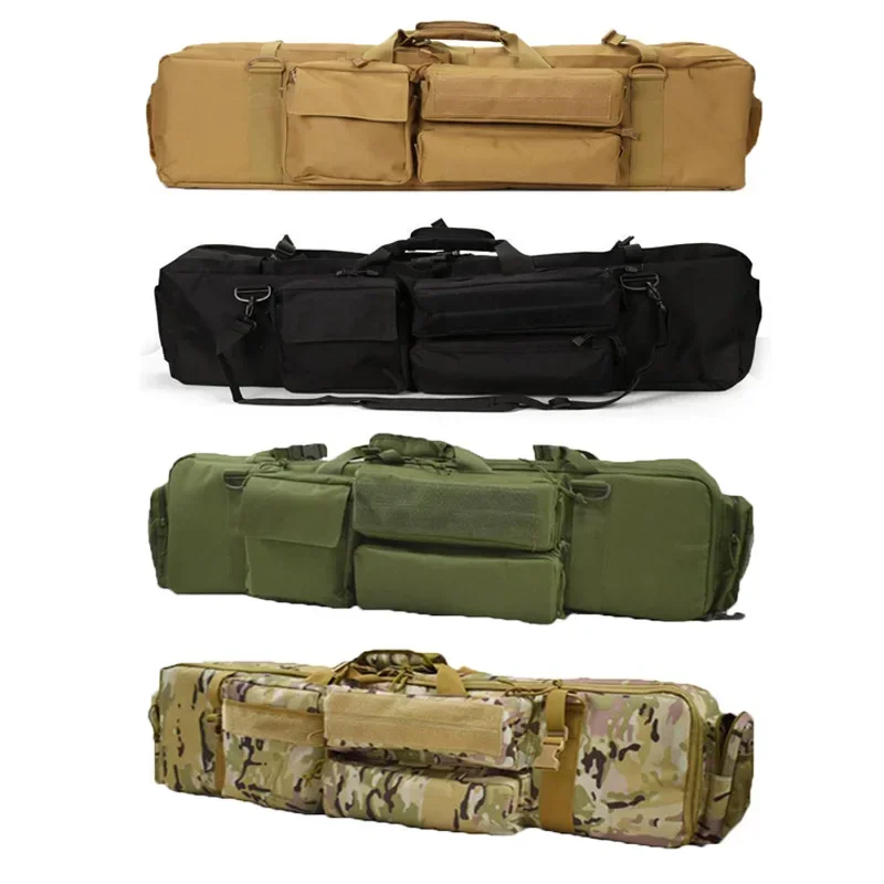 Bolsa táctica para pistola M249, gran capacidad, funda para pistola de tiro y caza, almohadilla protectora de espuma, Airsoft, Rifles dobles, bolsa de hombro para llevar, equipo - imagen 3