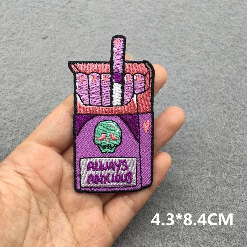 Parches bordados en ropa, parches Punk para ropa, pegatinas de rayas de calavera DIY, parches de dibujos animados, insignias con apliques - imagen 5