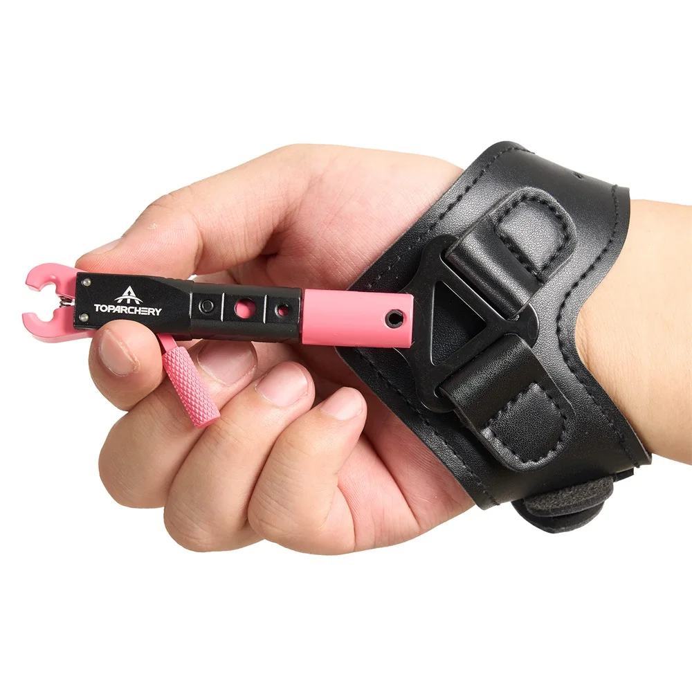 Liberación de tiro con arco, liberación de muñeca giratoria 360 colorida para L/R, liberación de tiro con arco de mano para arco compuesto, accesorios de caza - imagen 2