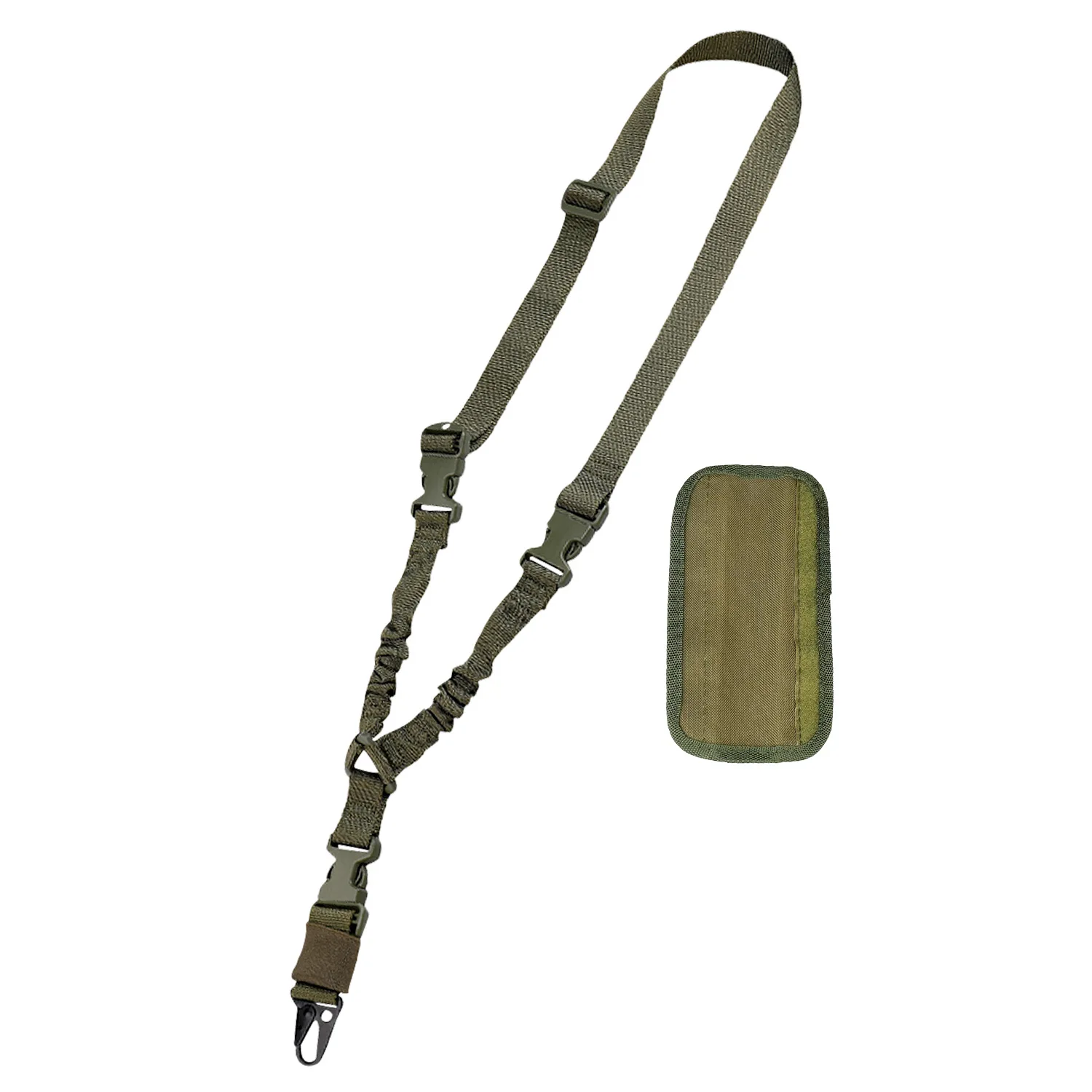 Eslinga para pistola de un solo punto, correa de hombro ajustable para Rifle Bungee, deporte al aire libre, senderismo, caza, cinturón de flejado de cuerda para pistola - imagen 3