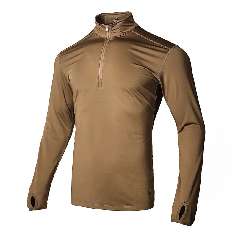 Emersongear versión con cremallera, ropa interior térmica transpirable y cálida para invierno, caza, Camping, ciclismo, senderismo, combate, terciopelo de nailon CB - imagen 2