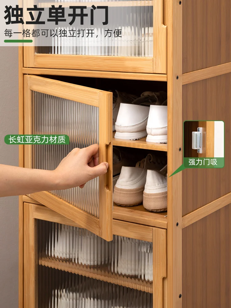 Armario de zapatos, puerta del hogar, Zapatero, herramienta de almacenamiento simple, ahorro de espacio, entrada del dormitorio, carcasa de alquiler - imagen 5