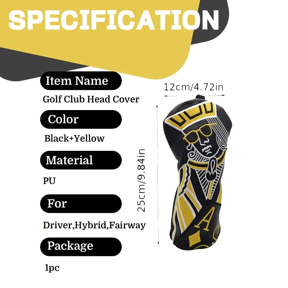 Fundas de madera para palos de Golf, cubierta de calle para conductor, cuero PU, impermeables, cubiertas de cabeza de varilla de empuje de alta calidad, protección para Putter de Golf - imagen 4