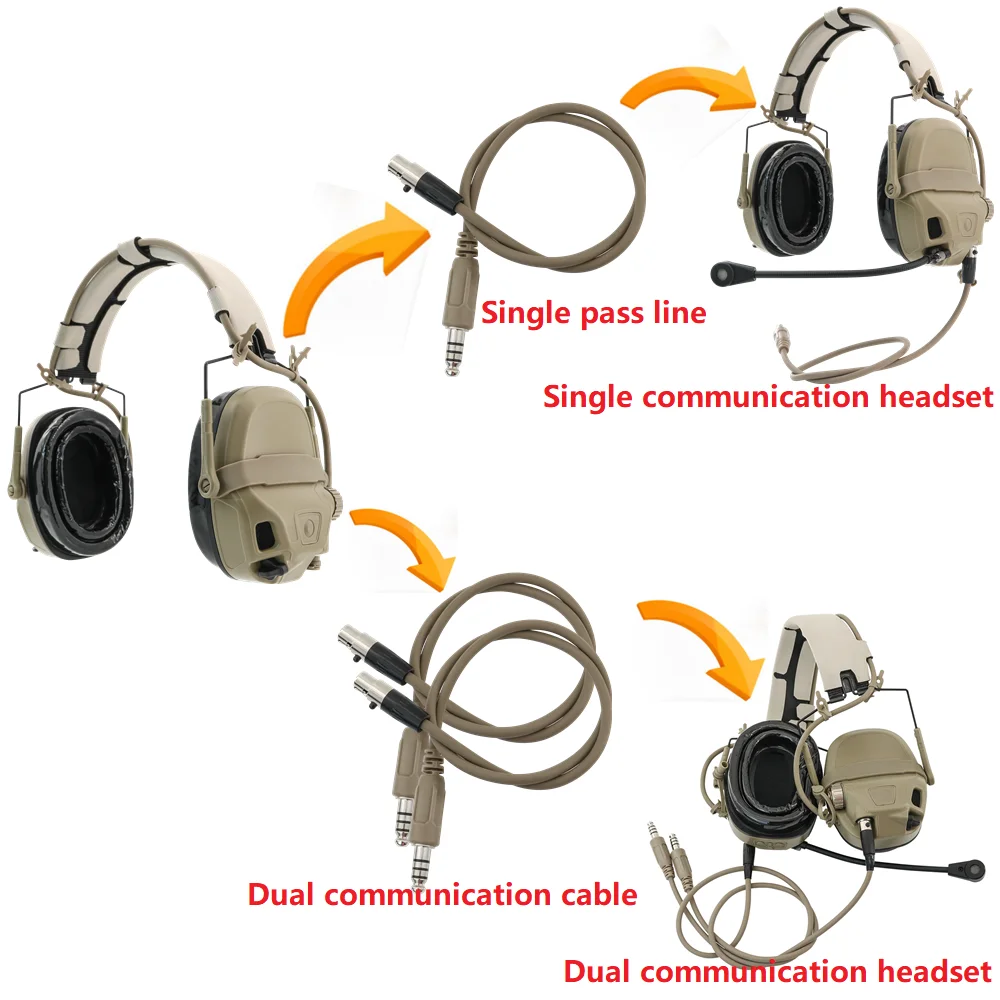 TS TAC-SKY 2023 El último cable adaptador de auriculares AMP es solo para auriculares TAC-SKY AMP no compatible con auriculares FCS AMP - imagen 2