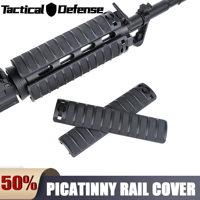 WADSN 4 Uds Panel de riel Protector cubierta de riel Picatinny táctico cubiertas de Airsoft Panel de cubierta de riel tejido acanalado para riel de 20mm
