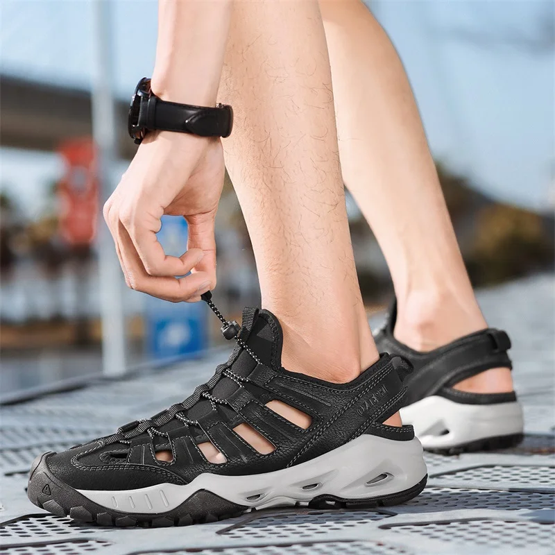 O.Z.TESHI-zapatos para vadear para hombre, sandalias ligeras y transpirables para pesca y playa, senderismo al aire libre - imagen 3