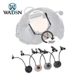WADSN Soporte auriculares táctico casco montaje rápido ajustable 360