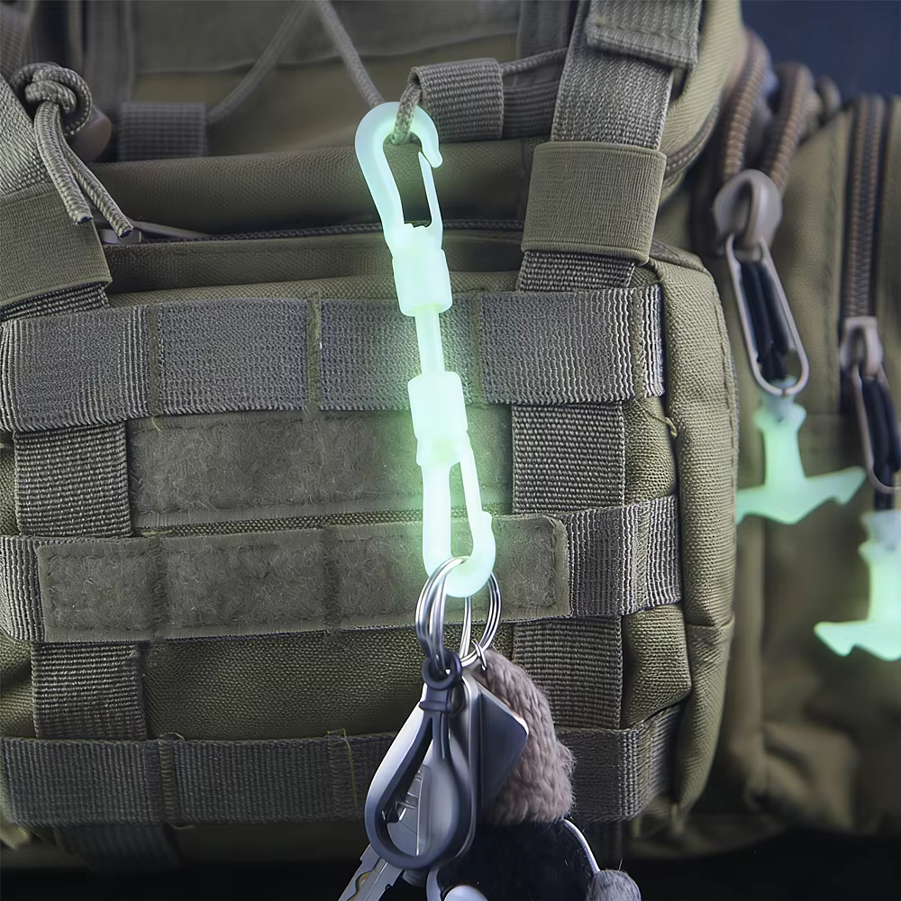 Cuerda elástica táctica luminiscente con hebilla doble y cierre - imagen 2