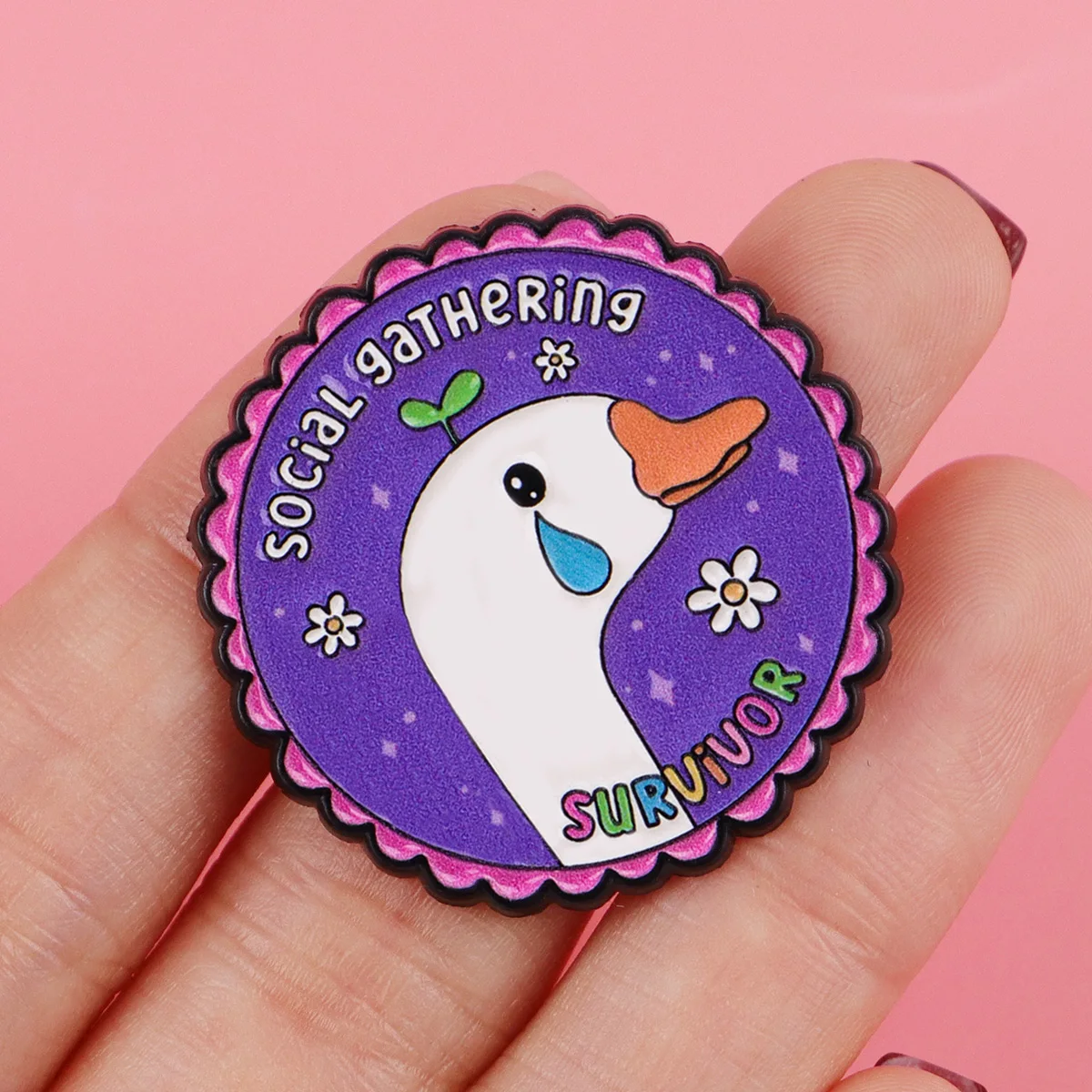 Pin esmaltado con citas de animales, Pin de solapa, broches divertidos de ganso para decoración de ropa de mujer, alfileres de Metal, mochila, sombrero, insignia, accesorios - imagen 4