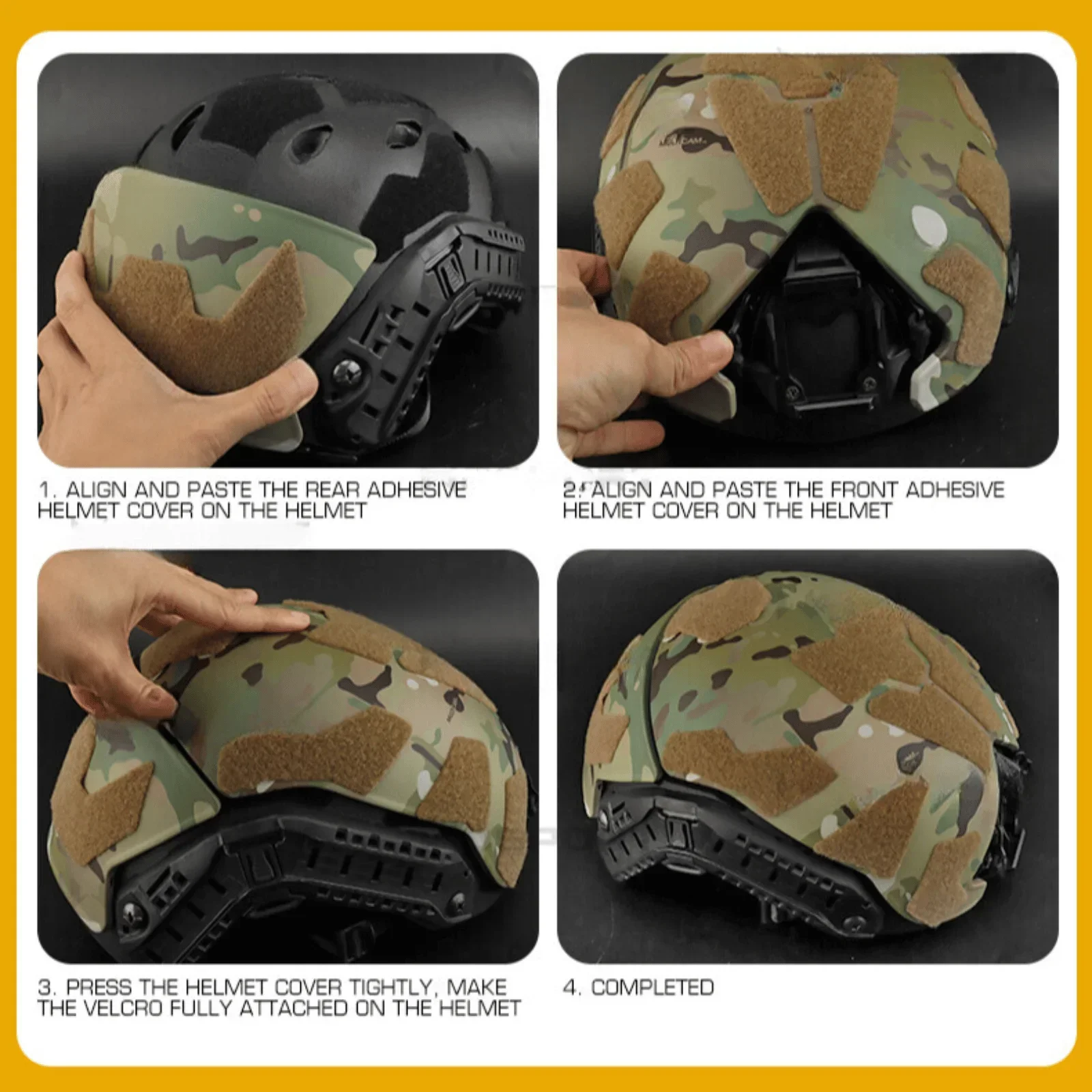 Cubierta adhesiva para casco de corte súper alto FAST SF, placa protectora gruesa de plástico ligero para protector de casco Airsoft - imagen 5