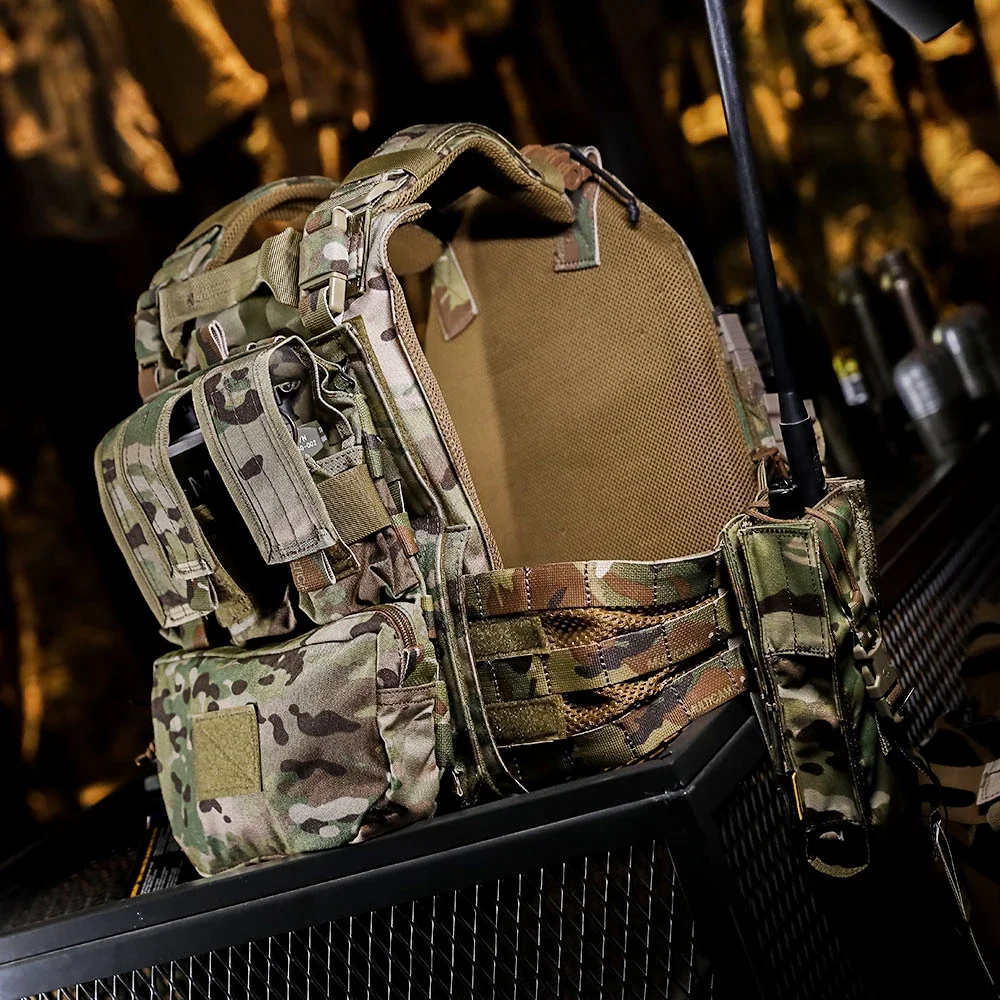 Emersomgear-Chaleco táctico LVAC ASSAULT, portador de placa W ROC, chaleco de liberación rápida, armadura corporal Molle, arnés Swat, equipo Airsoft EM7404