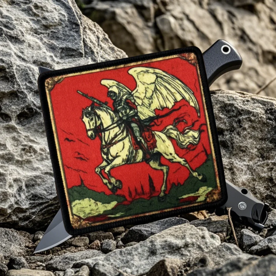 Parche estampado de jinete del Apocalipsis, insignia de moral táctica de soldado, emblema, parche de gancho y bucle, brazalete del ejército militar, pegatinas para mochila - imagen 5