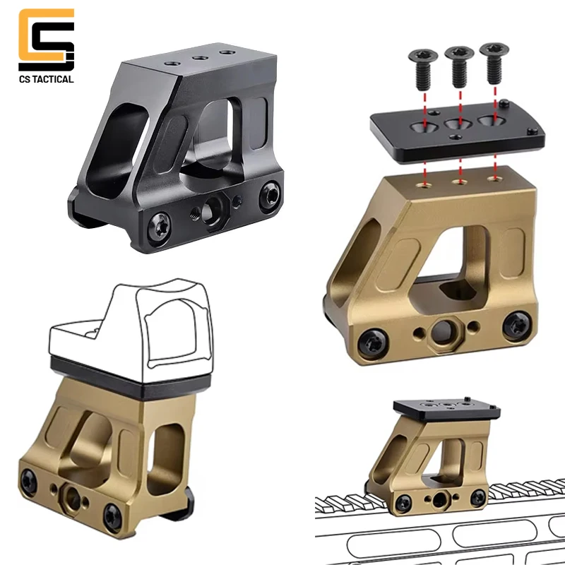 Base Elevada Metálica Táctica WADSN FAST para Mira de Punto Rojo RM - Montura Óptica Compatible con Riel Picatinny 20mm - Accesorio para Caza y Reconocimiento - imagen 2