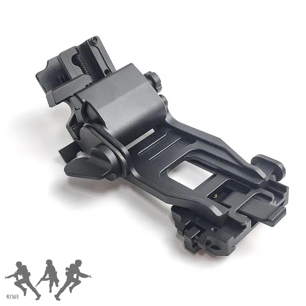 2024 nuevo soporte táctico NVG montaje de casco de perfil bajo traje abatible para montaje de cola de milano ajustable visión nocturna PVS14 PVS31 PVS18 - imagen 3