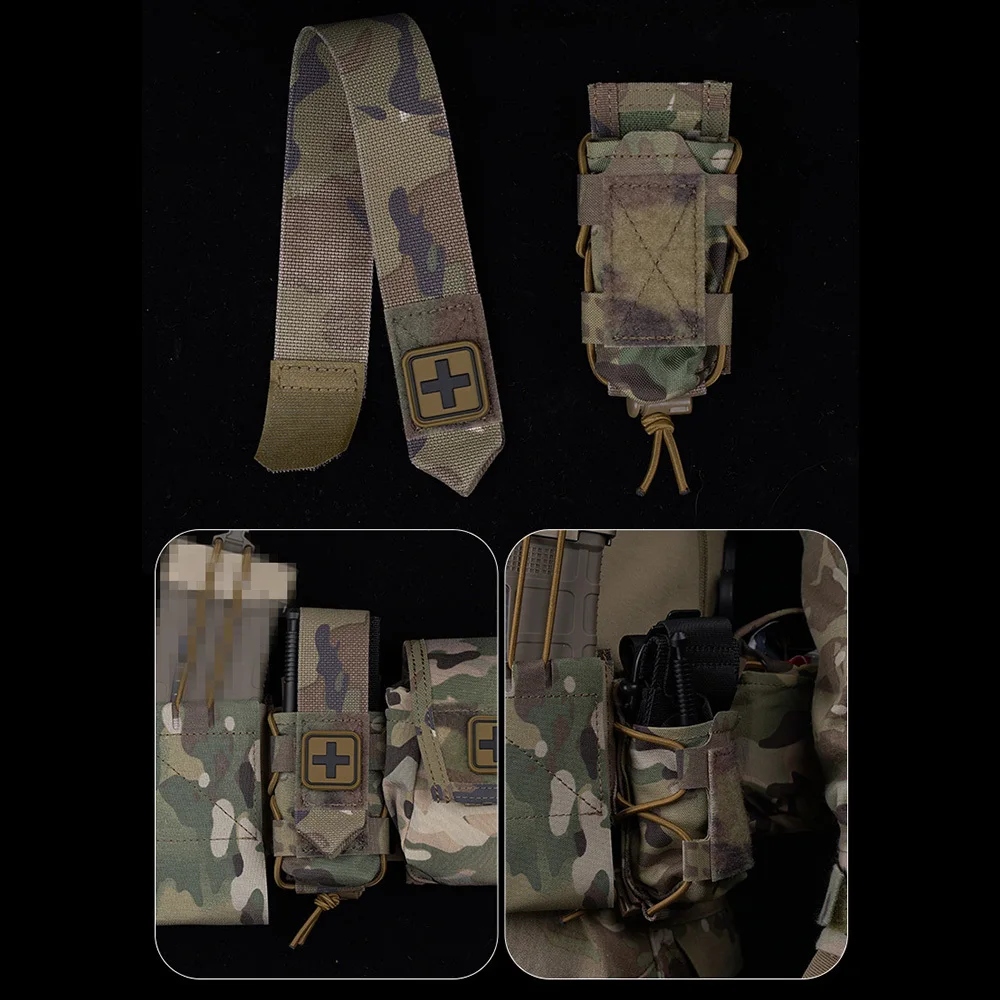 Bolsa torniquete táctico MOLLE – Soporte despliegue rápido para chaleco - imagen 4