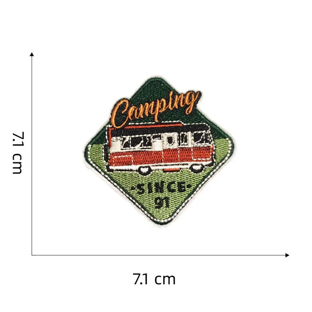 Parches bordados para planchar en las montañas de los osos polares, parche para ropa al aire libre, ideal para acampar y viajar - imagen 5