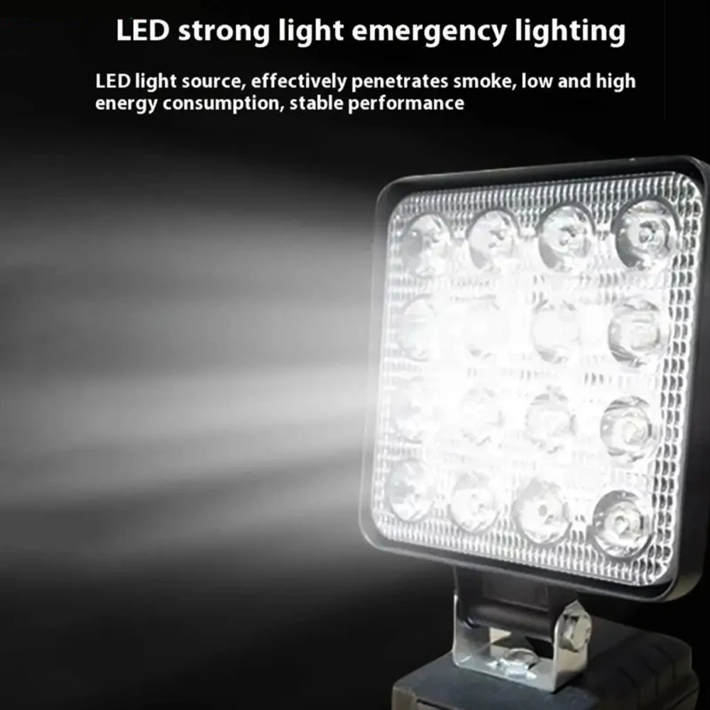 Luz LED de trabajo Universal, puerto de carga USB para baterías de litio de 14,4-20V, herramienta de iluminación de materiales ABS de diseño plegable - imagen 4