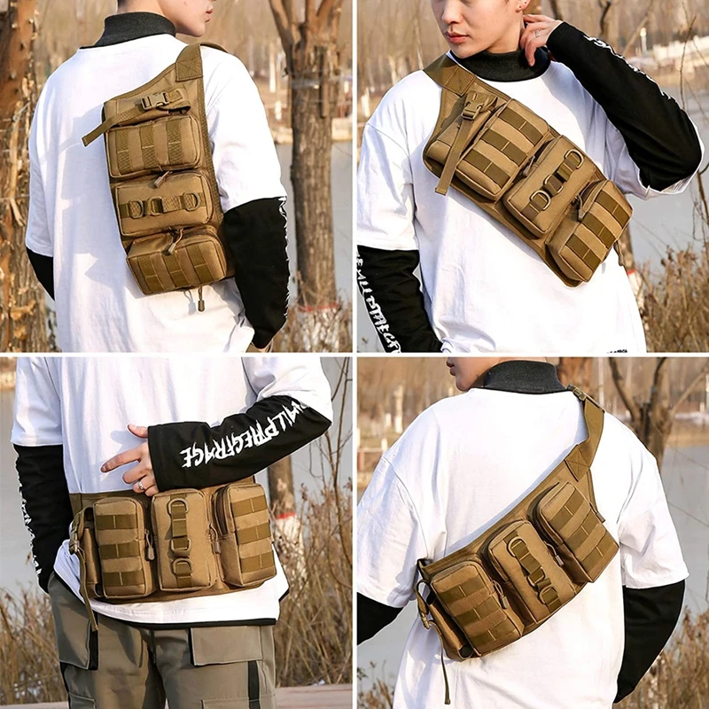 UtilityEDC-riñonera multifuncional para teléfono, bolsa de cintura táctica Molle, accesorios para herramientas de caza - imagen 3