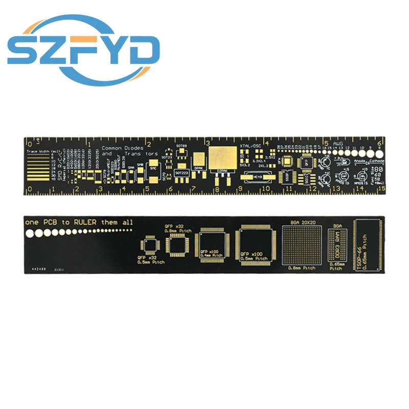 Regla PCB de 5 tipos, 9CM, 15CM, 20CM, 25CM, 30CM, herramienta de medición multifuncional, Chip de condensador de resistencia, Transistor de diodo IC SMD - imagen 3
