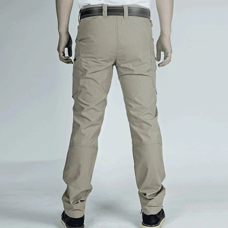 Pantalones tácticos militares para hombre, pantalones Cargo impermeables, transpirables, negros, resistentes al desgaste, ropa de trabajo al aire libre - imagen 5