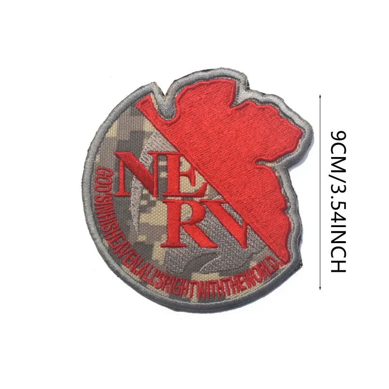 Evangelion EVA No. 1 parche bordado con gancho, bordado táctico, insignia de moral, parches, mochila, pegatinas para ropa - imagen 3