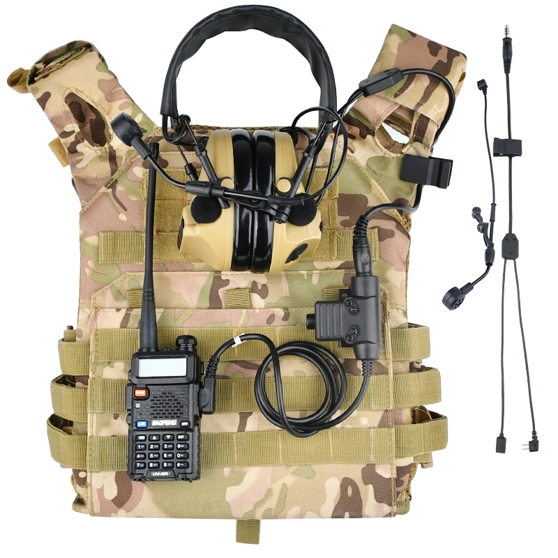 WADSN-cable táctico PPT push to talk para auriculares C3, versión inalámbrica, interfaz 7,0, accesorios airsoft - imagen 4