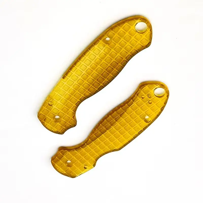 Básculas de cuchillo PEI personalizadas de estilo transparente, parches de mango para Spyderco C223 Para3 Paramilitary3, agarre de cuchillos, accesorios para hacer bricolaje - imagen 2