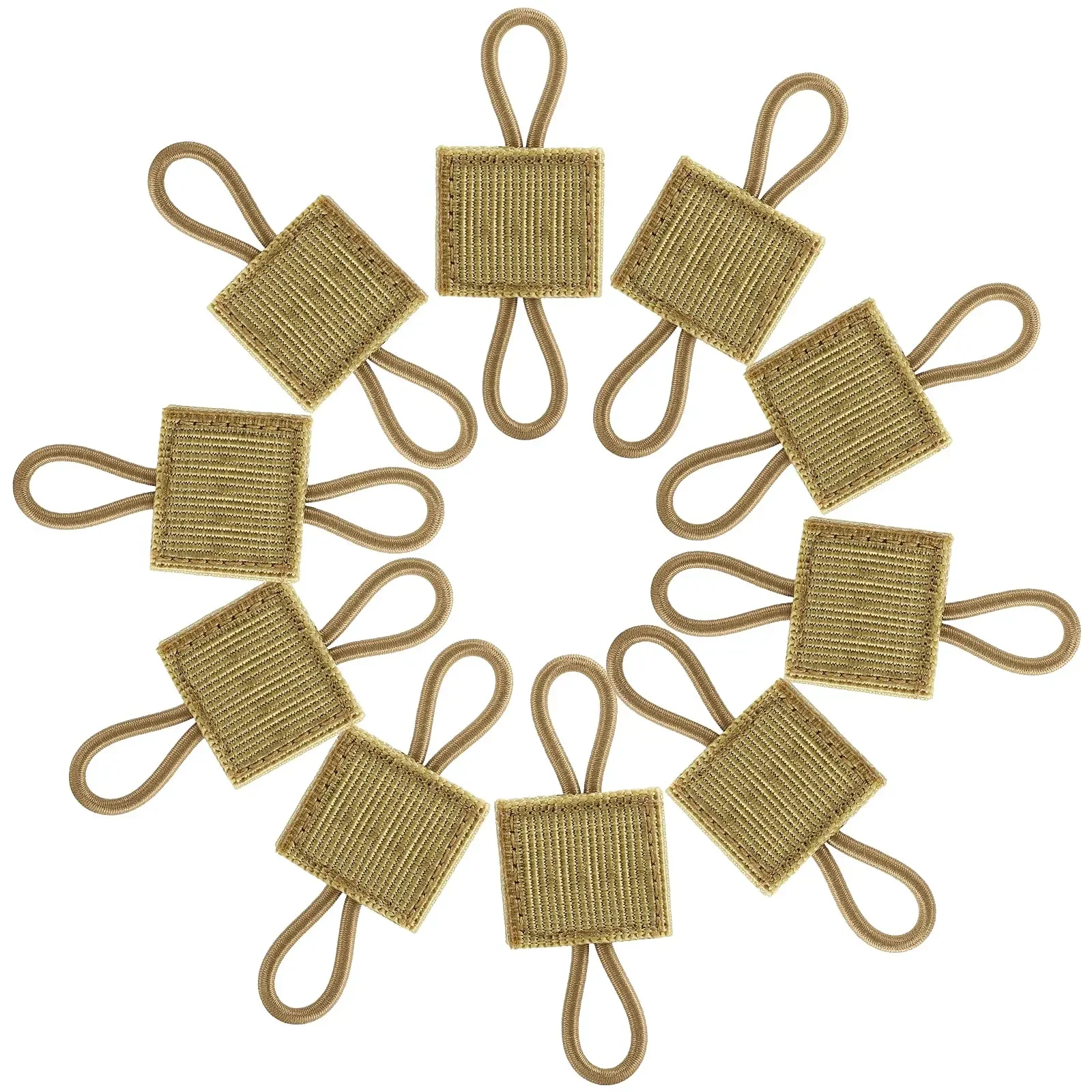 10 Uds PTT retenedor táctico elástico Molle hebilla vinculante retenedor correa fija para antena palo tubo cuerda elástica correas hebilla - imagen 2