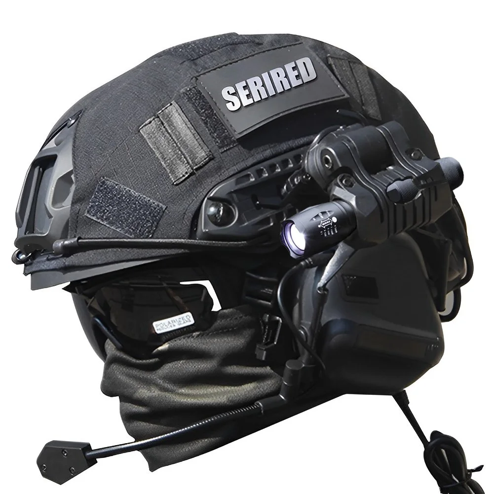 Casco táctico FAST PJ – Kit con funda, auriculares, linterna y gafas - imagen 3
