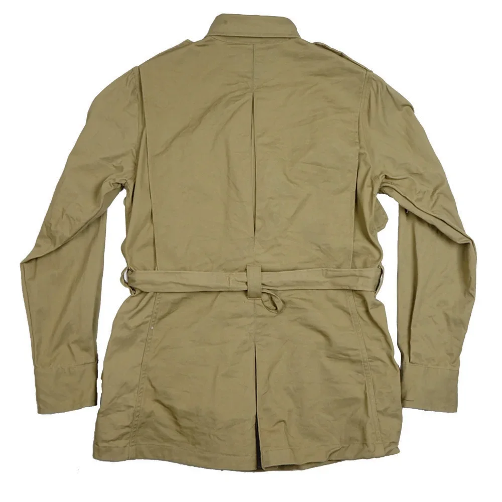 Chaqueta de uniforme estadounidense WW2 M42, abrigo de paracaidista, cintura trasera, traje de entrenamiento para deportes al aire libre, chaqueta táctica de soldado Retro - imagen 3