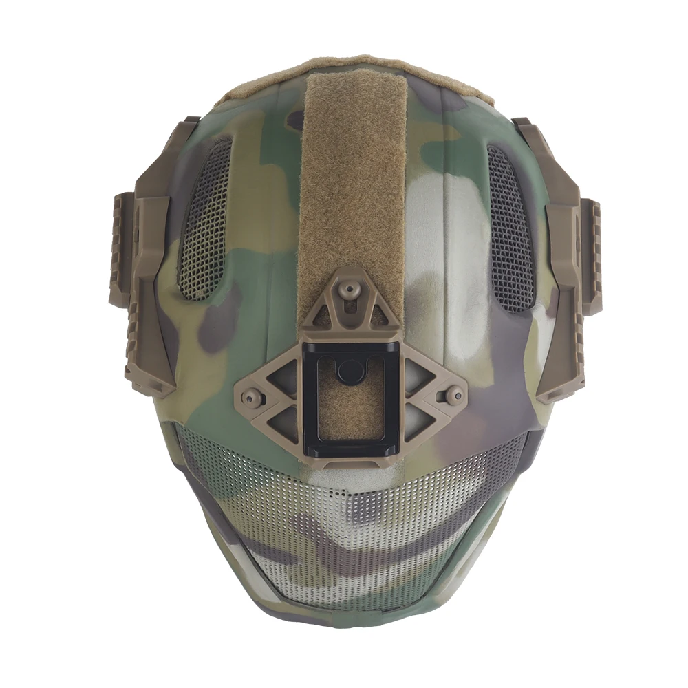 Casco táctico de protección completa, máscara de malla de acero, diseño ajustable, deportes al aire libre, caza, tiro, casco Airsoft, equipo de juegos CS - imagen 4