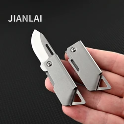Cuchillo plegable D2 acero alta dureza para llavero táctico