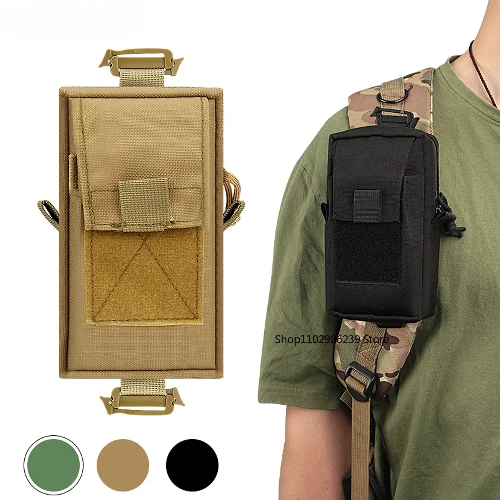 Bolsa táctica Molle para teléfono, resistente a la intemperie, duradera, con correa para mochila, para exteriores, senderismo, escalada y EDC Essentials - imagen 2