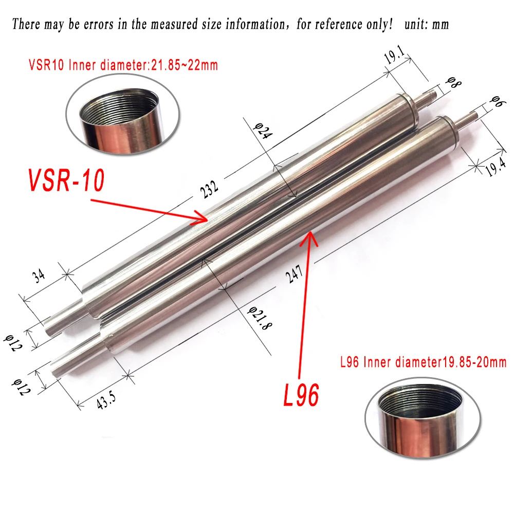 CNC Professional Cylinder Kit Pneumatic Tool Air Piston Component Air Tools VSR10 L96 Tokyo Marui Toy Dissipation Cylinder - imagen 2