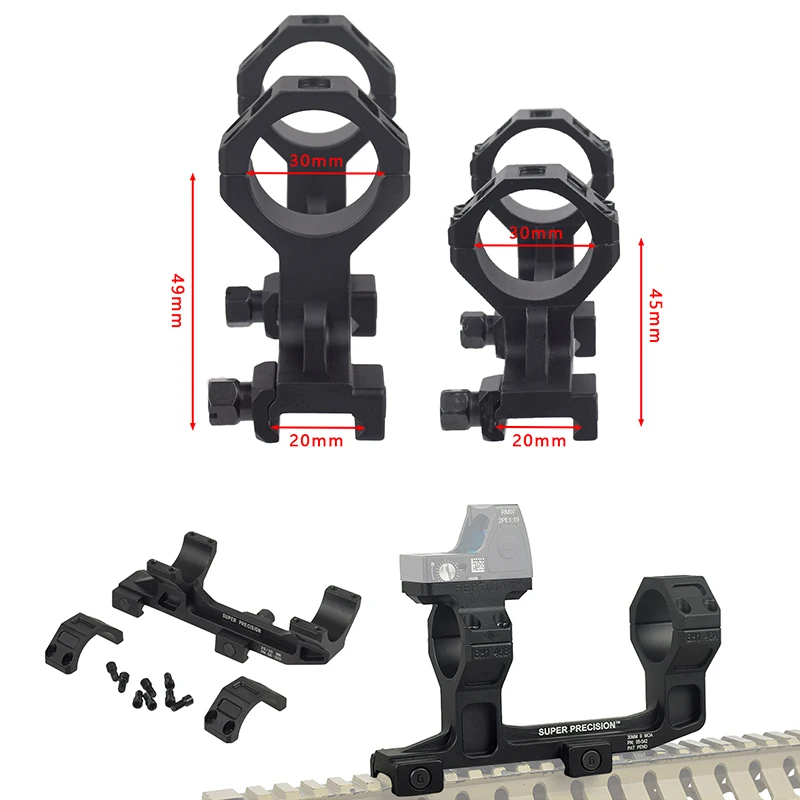 RMR-HD MI-AKSM MI AK Montaje de alcance lateral para 11/20mm Picatinny Rail Vista óptica RMR-HD Red Green Dot Vista GEISSELE AR15 AK Montaje de alcance Vista óptica Montaje RMR Anillos de disparo deslizados Riflescope - imagen 4