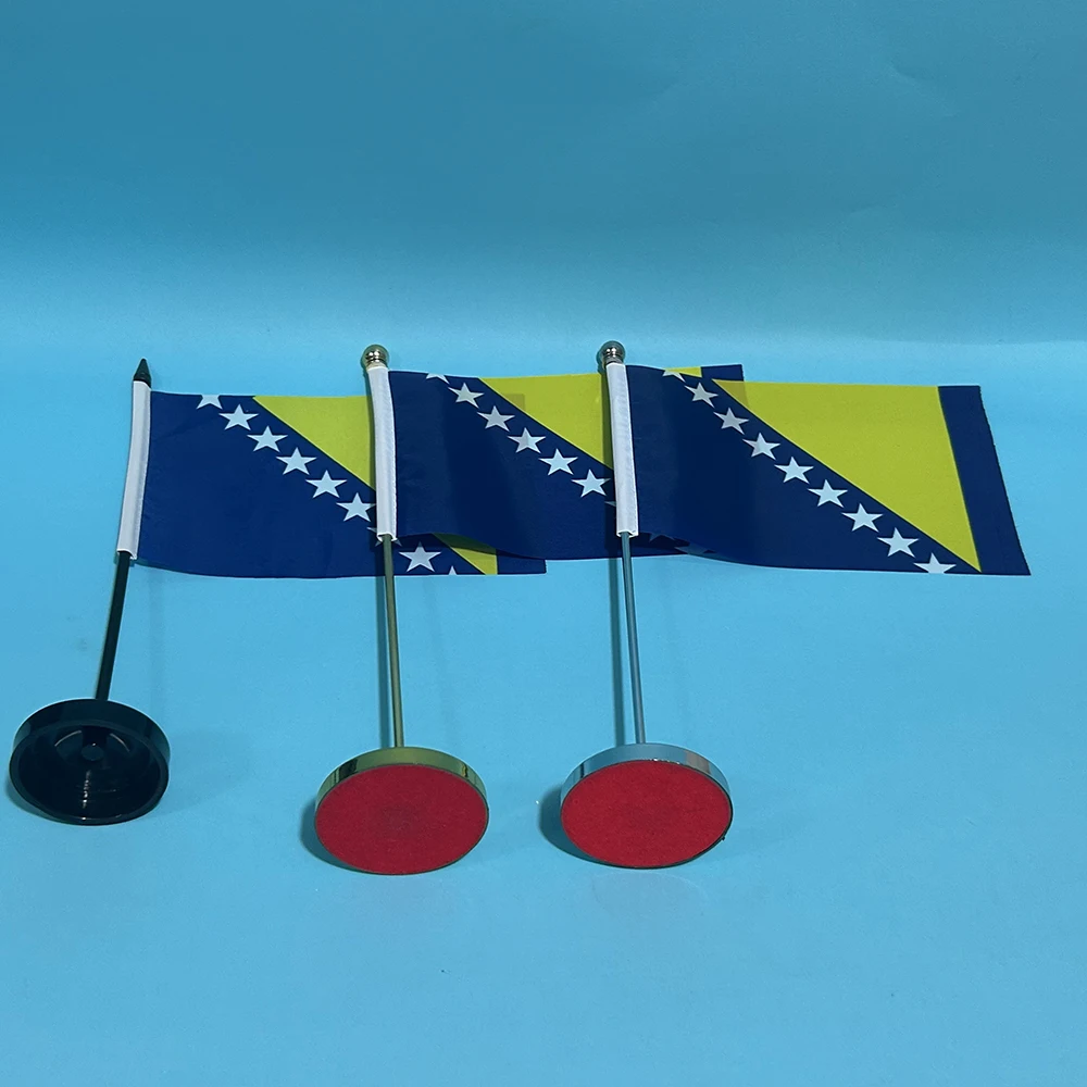 BANDERA DE SKY, escritorio de oficina, bandera pequeña de Bosnia y Herzegovina, 14x21cm, poliéster, bandera nacional ba, adornos de escritorio, banderas - imagen 2
